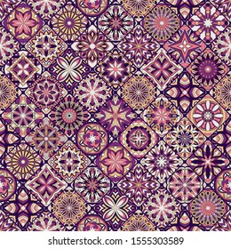 Ornate floral seamless texture, endless pattern with vintage mandala elements. Can be used for wallpaper, pattern fills, web page background, surface textures.Islam, Arabic, Indian, ottoman motifs.
