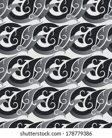 Ornate floral seamless texture, endless pattern with flowers elements.