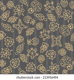 Ornate floral seamless texture, endless pattern. Vector illustration.