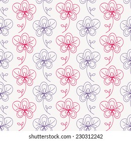Ornate floral seamless texture, endless pattern with flowers. Seamless pattern can be used for wallpaper, pattern fills, web page background, surface textures. Gorgeous seamless floral background