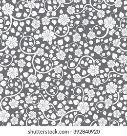 Ornate floral seamless texture, endless pattern with flowers. Seamless pattern can be used for wallpaper, pattern fills, web page background, surface textures