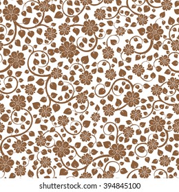 Ornate floral seamless texture, endless pattern with flowers. Seamless pattern can be used for wallpaper, pattern fills, web page background, surface textures