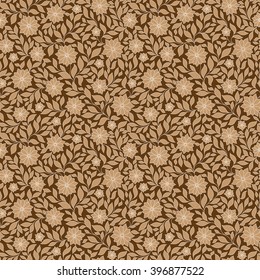 Ornate floral seamless texture, endless pattern with flowers. Seamless pattern can be used for wallpaper, pattern fills, web page background, surface textures