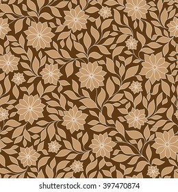 Ornate floral seamless texture, endless pattern with flowers. Seamless pattern can be used for wallpaper, pattern fills, web page background, surface textures