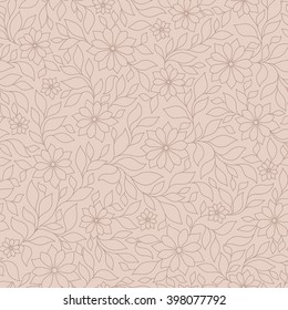 Ornate floral seamless texture, endless pattern with flowers. Seamless pattern can be used for wallpaper, pattern fills, web page background, surface textures