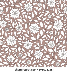 Ornate floral seamless texture, endless pattern with flowers. Seamless pattern can be used for wallpaper, pattern fills, web page background, surface textures