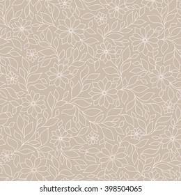 Ornate floral seamless texture, endless pattern with flowers. Seamless pattern can be used for wallpaper, pattern fills, web page background, surface textures