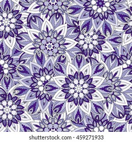 Ornate floral seamless texture, endless pattern with vintage mandala elements. Can be used for wallpaper, pattern fills, web page background, surface textures.Islam, Arabic, Indian, ottoman motifs.
