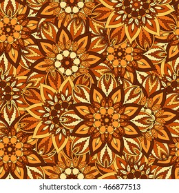 Ornate floral seamless texture, endless pattern with vintage mandala elements. Can be used for wallpaper, pattern fills, web page background, surface textures.Islam, Arabic, Indian, ottoman motifs.
