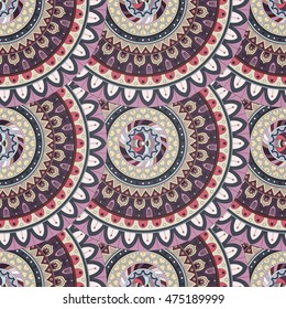 Ornate floral seamless texture, endless pattern with vintage mandala elements. Can be used for wallpaper, web page background, surface textures, fabric,wrapping. Islam, Arabic, Indian, ottoman motifs.