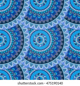 Ornate floral seamless texture, endless pattern with vintage mandala elements. Can be used for wallpaper, web page background, surface textures, fabric,wrapping. Islam, Arabic, Indian, ottoman motifs.