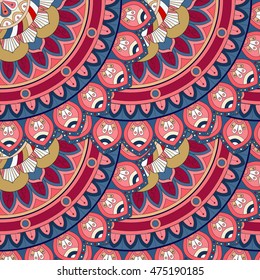Ornate floral seamless texture, endless pattern with vintage mandala elements. Can be used for wallpaper, web page background, surface textures, fabric,wrapping. Islam, Arabic, Indian, ottoman motifs.