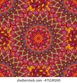 Ornate floral seamless texture, endless pattern with vintage mandala elements. Can be used for wallpaper, web page background, surface textures, fabric,wrapping. Islam, Arabic, Indian, ottoman motifs.
