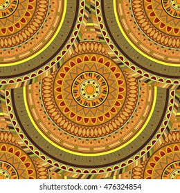 Ornate floral seamless texture, endless pattern with vintage mandala elements. Can be used for wallpaper, web page background, surface textures, fabric,wrapping. Islam, Arabic, Indian, ottoman motifs.