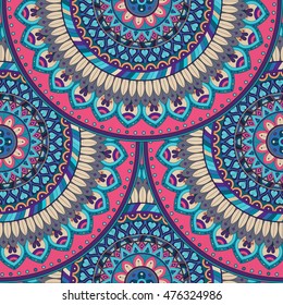 Ornate floral seamless texture, endless pattern with vintage mandala elements. Can be used for wallpaper, web page background, surface textures, fabric,wrapping. Islam, Arabic, Indian, ottoman motifs.