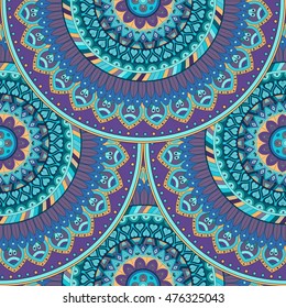 Ornate floral seamless texture, endless pattern with vintage mandala elements. Can be used for wallpaper, web page background, surface textures, fabric,wrapping. Islam, Arabic, Indian, ottoman motifs.