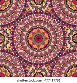 Ornate floral seamless texture, endless pattern with vintage mandala elements. Can be used for wallpaper, web page background, surface textures, fabric,wrapping. Islam, Arabic, Indian, ottoman motifs.