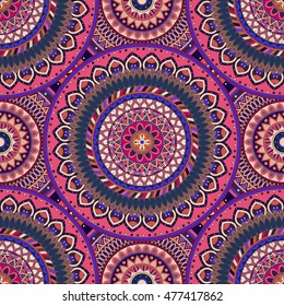 Ornate floral seamless texture, endless pattern with vintage mandala elements. Can be used for wallpaper, web page background, surface textures, fabric,wrapping. Islam, Arabic, Indian, ottoman motifs.