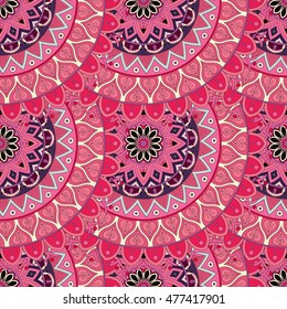 Ornate floral seamless texture, endless pattern with vintage mandala elements. Can be used for wallpaper, web page background, surface textures, fabric,wrapping. Islam, Arabic, Indian, ottoman motifs.