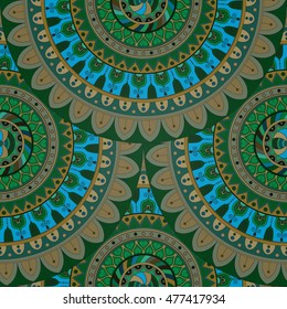 Ornate floral seamless texture, endless pattern with vintage mandala elements. Can be used for wallpaper, web page background, surface textures, fabric,wrapping. Islam, Arabic, Indian, ottoman motifs.