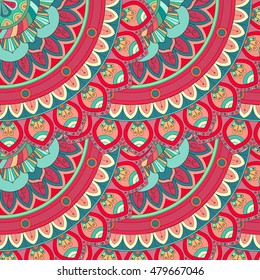 Ornate floral seamless texture, endless pattern with vintage mandala elements. Can be used for wallpaper, web page background, surface textures, fabric,wrapping. Islam, Arabic, Indian, ottoman motifs.