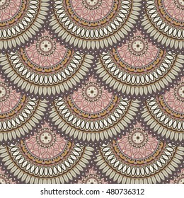 Ornate floral seamless texture, endless pattern with vintage mandala elements. Can be used for wallpaper, web page background, surface textures, fabric,wrapping. Islam, Arabic, Indian, ottoman motifs.
