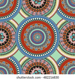 Ornate floral seamless texture, endless pattern with vintage mandala elements. Can be used for wallpaper, web page background, surface textures, fabric,wrapping. Islam, Arabic, Indian, ottoman motifs.
