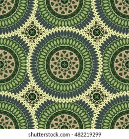 Ornate floral seamless texture, endless pattern with vintage mandala elements. Can be used for wallpaper, web page background, surface textures, fabric,wrapping. Islam, Arabic, Indian, ottoman motifs.
