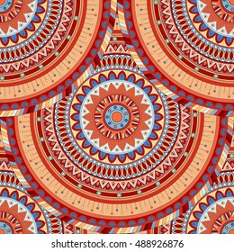 Ornate floral seamless texture, endless pattern with vintage mandala elements. Can be used for wallpaper, web page background, surface textures, fabric,wrapping. Islam, Arabic, Indian, ottoman motifs.
