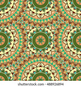 Ornate floral seamless texture, endless pattern with vintage mandala elements. Can be used for wallpaper, web page background, surface textures, fabric,wrapping. Islam, Arabic, Indian, ottoman motifs.