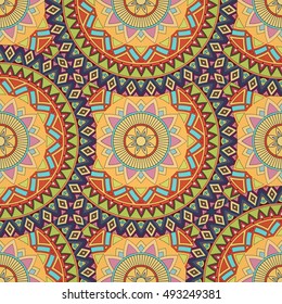 Ornate floral seamless texture, endless pattern with vintage mandala elements. Can be used for wallpaper, web page background, surface textures, fabric,wrapping. Islam, Arabic, Indian, ottoman motifs.
