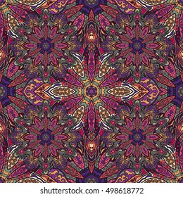 Ornate floral seamless texture, endless pattern with vintage mandala elements. Can be used for wallpaper, pattern fills, web page background, surface textures.Islam, Arabic, Indian, ottoman motifs.