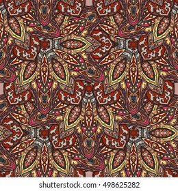Ornate floral seamless texture, endless pattern with vintage mandala elements. Can be used for wallpaper, pattern fills, web page background, surface textures.Islam, Arabic, Indian, ottoman motifs.