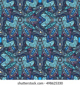 Ornate floral seamless texture, endless pattern with vintage mandala elements. Can be used for wallpaper, pattern fills, web page background, surface textures.Islam, Arabic, Indian, ottoman motifs.