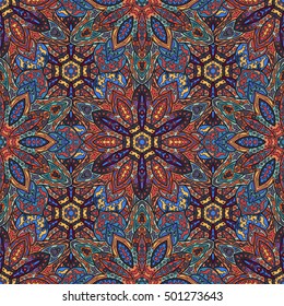 Ornate floral seamless texture, endless pattern with vintage mandala elements. Can be used for wallpaper, pattern fills, web page background, surface textures.Islam, Arabic, Indian, ottoman motifs.