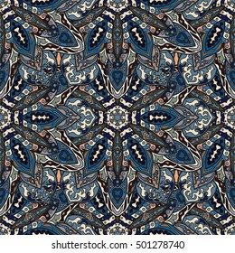 Ornate floral seamless texture, endless pattern with vintage mandala elements. Can be used for wallpaper, pattern fills, web page background, surface textures.Islam, Arabic, Indian, ottoman motifs.