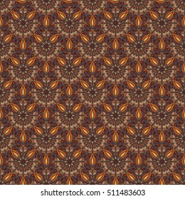 Ornate floral seamless texture, endless pattern with vintage mandala elements. Can be used for wallpaper, pattern fills, web page background, surface textures.Islam, Arabic, Indian, ottoman motifs.