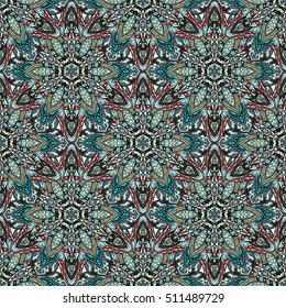Ornate floral seamless texture, endless pattern with vintage mandala elements. Can be used for wallpaper, pattern fills, web page background, surface textures.Islam, Arabic, Indian, ottoman motifs.
