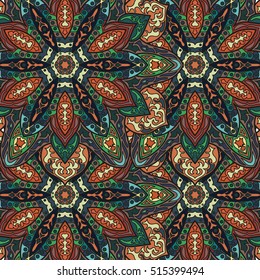 Ornate floral seamless texture, endless pattern with vintage mandala elements. Can be used for wallpaper, pattern fills, web page background, surface textures.Islam, Arabic, Indian, ottoman motifs.