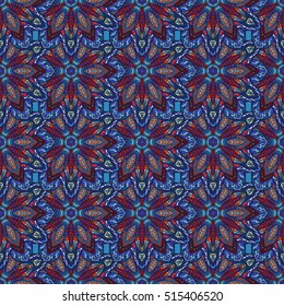 Ornate floral seamless texture, endless pattern with vintage mandala elements. Can be used for wallpaper, pattern fills, web page background, surface textures.Islam, Arabic, Indian, ottoman motifs.