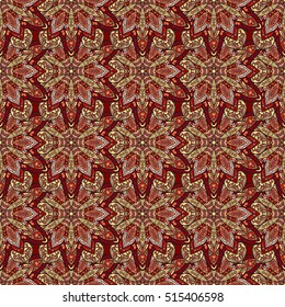 Ornate floral seamless texture, endless pattern with vintage mandala elements. Can be used for wallpaper, pattern fills, web page background, surface textures.Islam, Arabic, Indian, ottoman motifs.