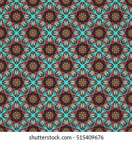 Ornate floral seamless texture, endless pattern with vintage mandala elements. Can be used for wallpaper, pattern fills, web page background, surface textures.Islam, Arabic, Indian, ottoman motifs.
