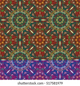 Ornate floral seamless texture, endless pattern with vintage mandala elements. Can be used for wallpaper, pattern fills, web page background, surface textures.Islam, Arabic, Indian, ottoman motifs.