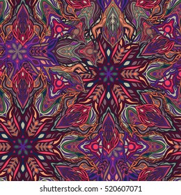 Ornate floral seamless texture, endless pattern with vintage mandala elements. Can be used for wallpaper, pattern fills, web page background, surface textures.Islam, Arabic, Indian, ottoman motifs.
