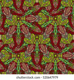 Ornate floral seamless texture, endless pattern with vintage mandala elements. Can be used for wallpaper, pattern fills, web page background, surface textures.Islam, Arabic, Indian, ottoman motifs.
