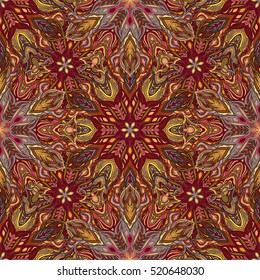 Ornate floral seamless texture, endless pattern with vintage mandala elements. Can be used for wallpaper, pattern fills, web page background, surface textures.Islam, Arabic, Indian, ottoman motifs.
