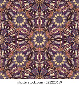 Ornate floral seamless texture, endless pattern with vintage mandala elements. Can be used for wallpaper, pattern fills, web page background, surface textures.Islam, Arabic, Indian, ottoman motifs.