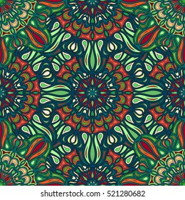 Ornate floral seamless texture, endless pattern with vintage mandala elements. Can be used for wallpaper, pattern fills, web page background, surface textures.Islam, Arabic, Indian, ottoman motifs.