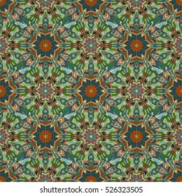 Ornate floral seamless texture, endless pattern with vintage mandala elements. Can be used for wallpaper, pattern fills, web page background, surface textures.Islam, Arabic, Indian, ottoman motifs.