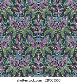 Ornate floral seamless texture, endless pattern with vintage mandala elements. Can be used for wallpaper, pattern fills, web page background, surface textures.Islam, Arabic, Indian, ottoman motifs.
